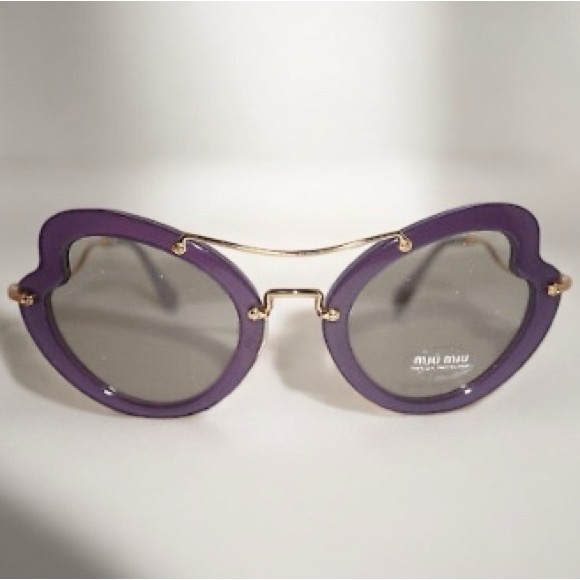 Miu Miu Adorable Purple Cay Eye Sunglasses NEW w/Case Sale - Picture 7 of 7